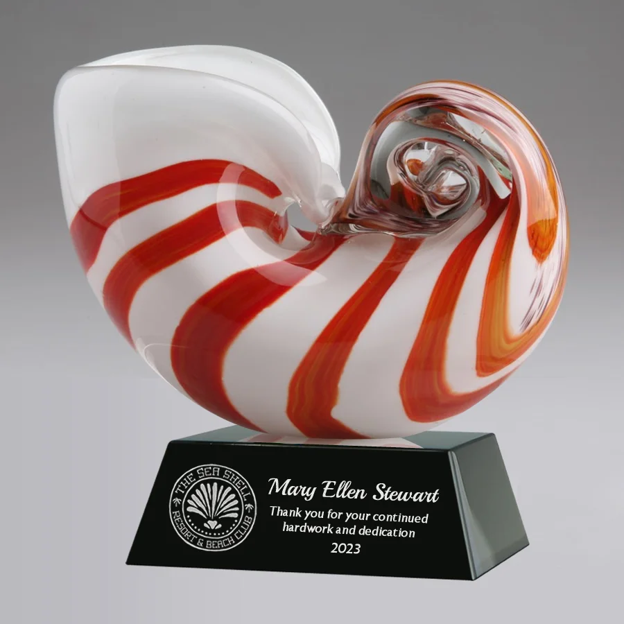 conch shell art glass award