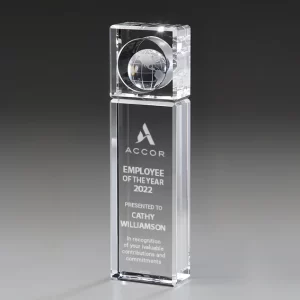 crystal globe tower award