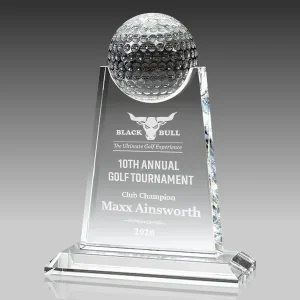 crystal golf plaque award