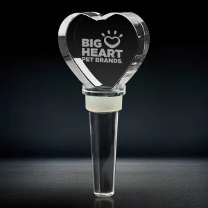 crystal heart wine bottle stopper