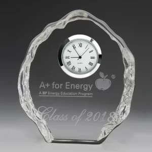 crystal iceberg clock award