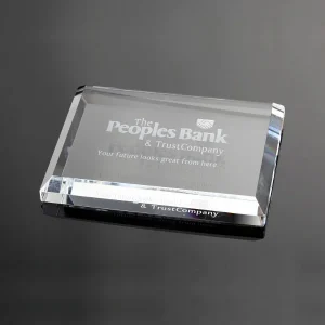 crystal rectangle paperweight