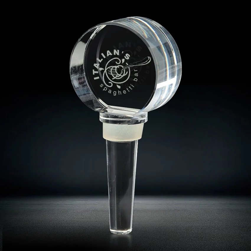 crystal round wine bottle stopper