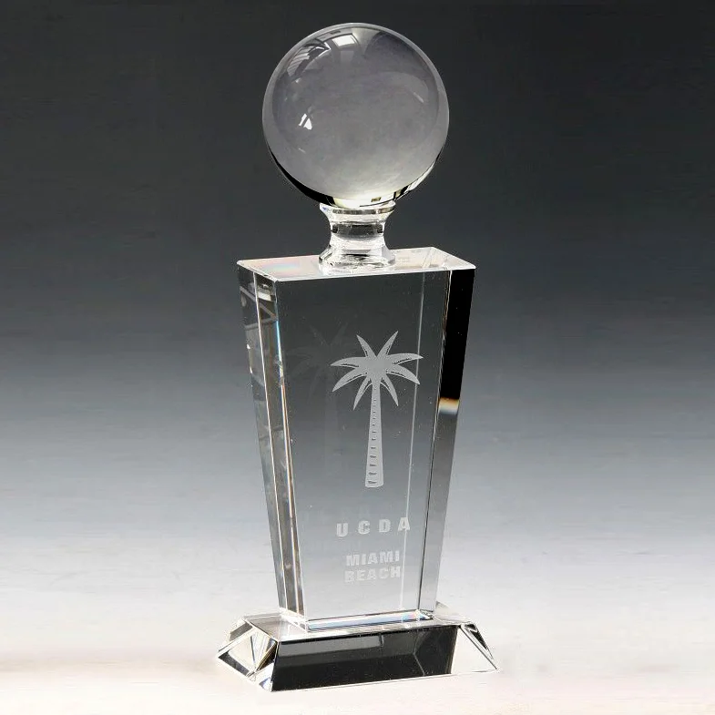 crystal sphere trophy award