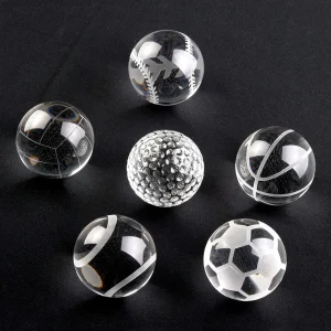 crystal sports ball paperweight souvenir gift
