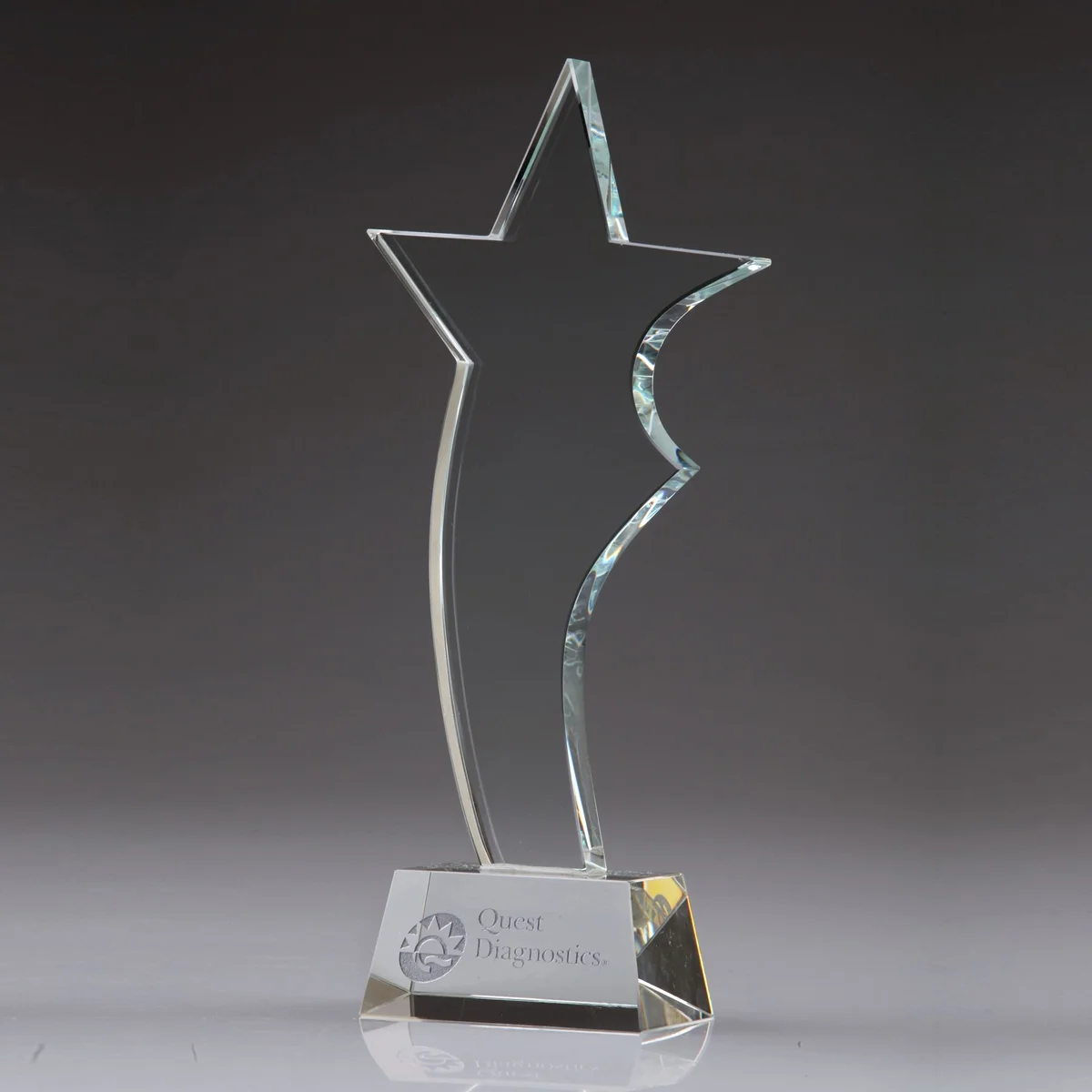 custom star crystal trophy award