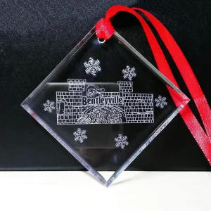 diamond crystal square ornament