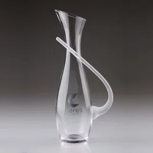 engraved crystal wine decanter