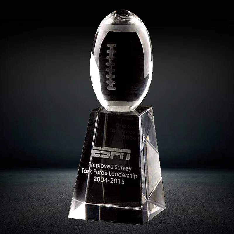 fantasy football crystal trophy award
