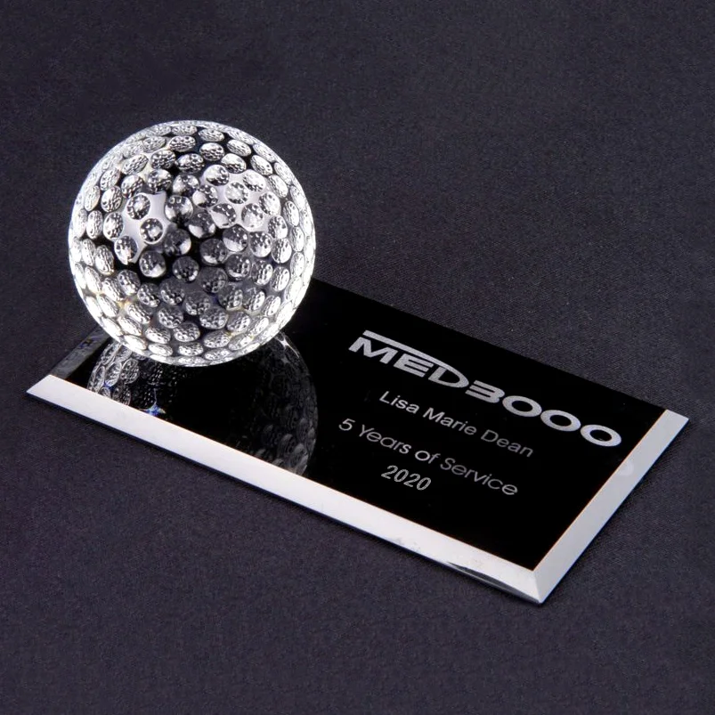 golf ball crystal award
