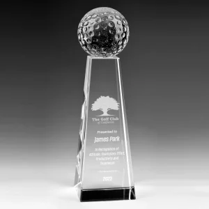 golf crystal tower trophy award