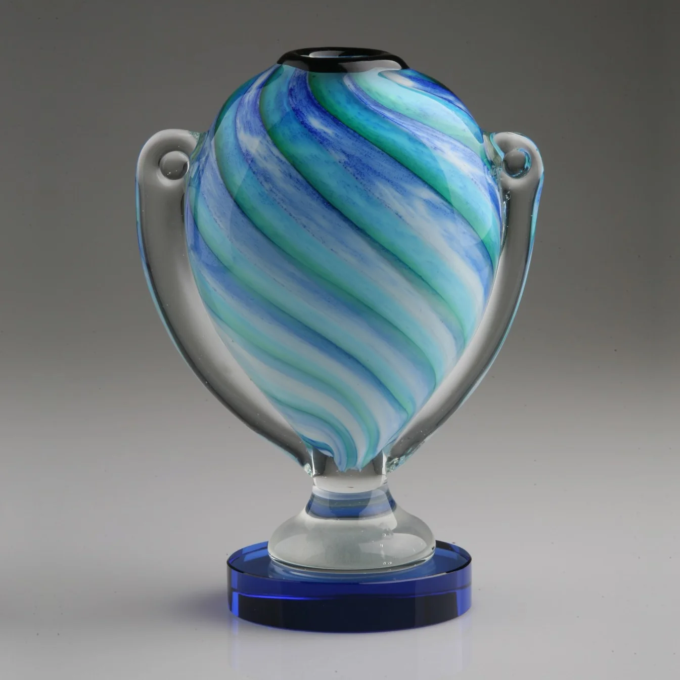 loving cup art glass vase award