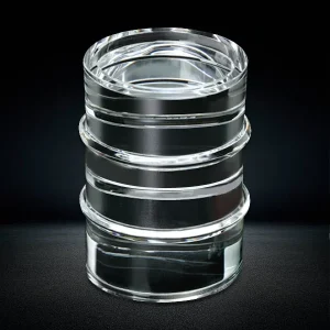 oil barrel crystal paperweight
