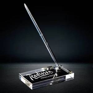 pen stand corporate crystal gift