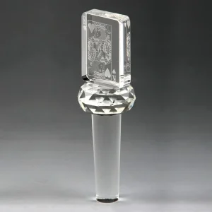 playing card crystal wine stopper