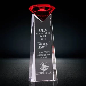 red crystal diamond tower award