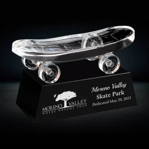 skateboard crystal award
