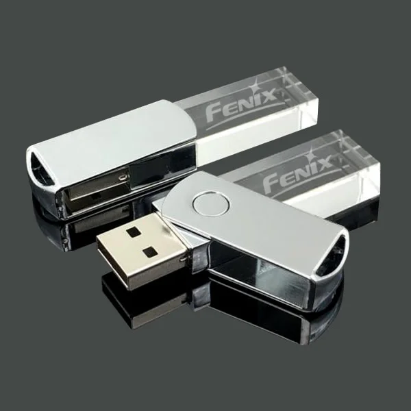 swivel crystal USB flash drive