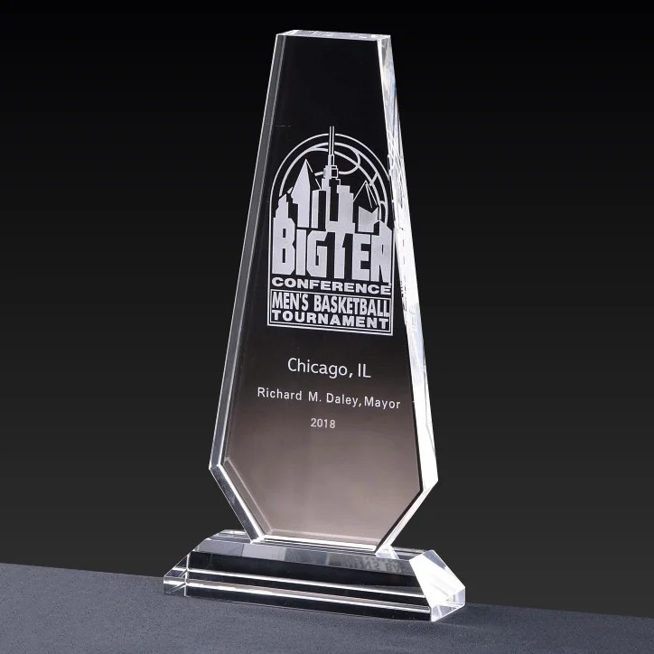 tapered crystal tower plaque award