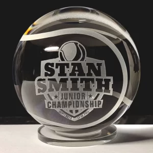 tennis ball crystal award