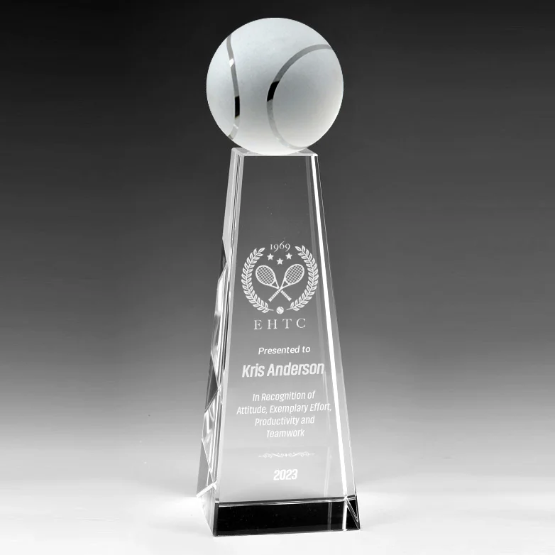tennis crystal tower award