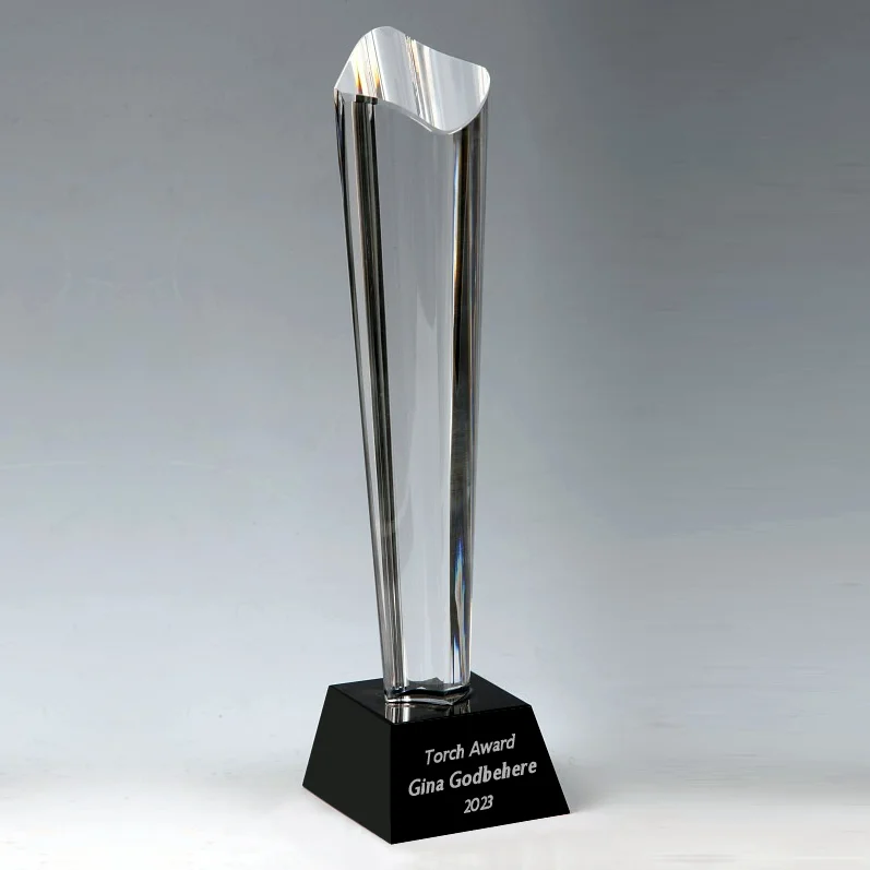 torch crystal trophy award