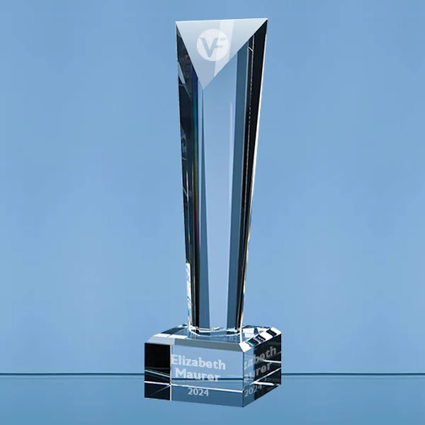 victory crystal trophy award