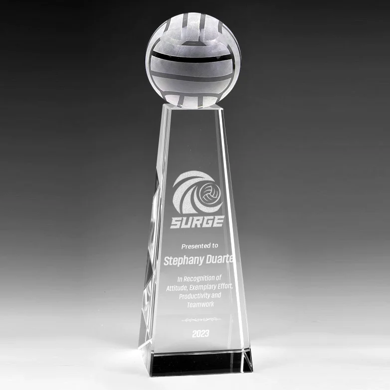 volleyball crystal tower award