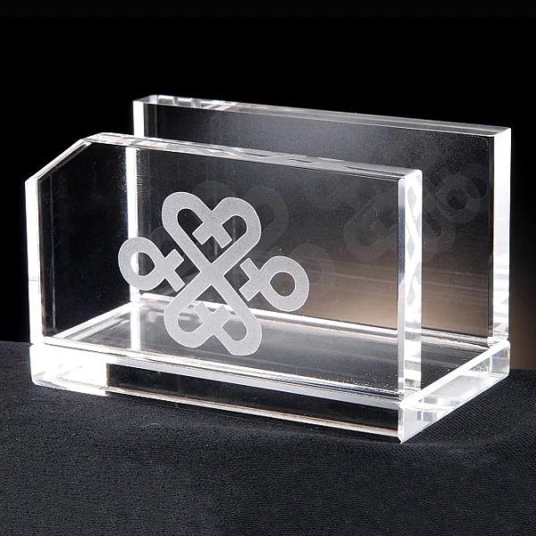 clear crystal card holder