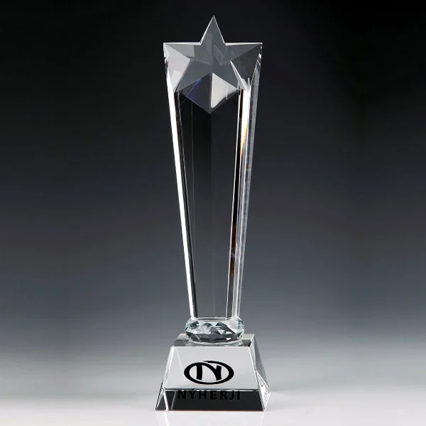 clear crystal star pillar award