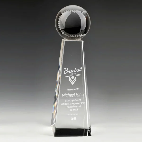 crystal baseball tower award