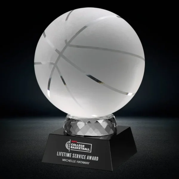 crystal basketball award