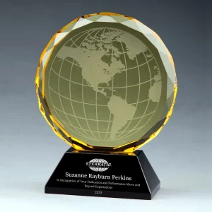 faceted crystal golden globe award