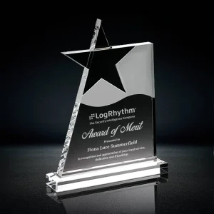 crystal star plaque award