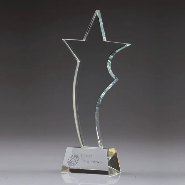 custom crystal star trophy award