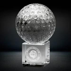 optical crystal golf ball souvenir gift award