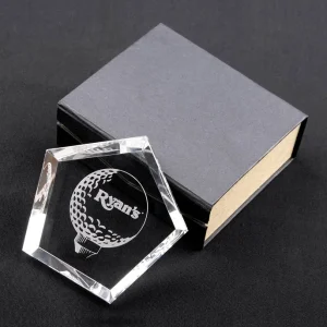 pentagon crystal paperweight