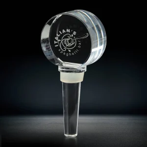 round crystal wine bottle stopper