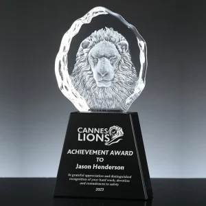 3d crystal lion award