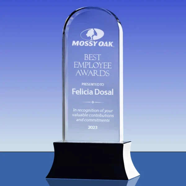 arch crystal dome plaque award