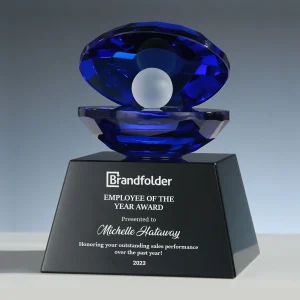 blue crystal seashell award