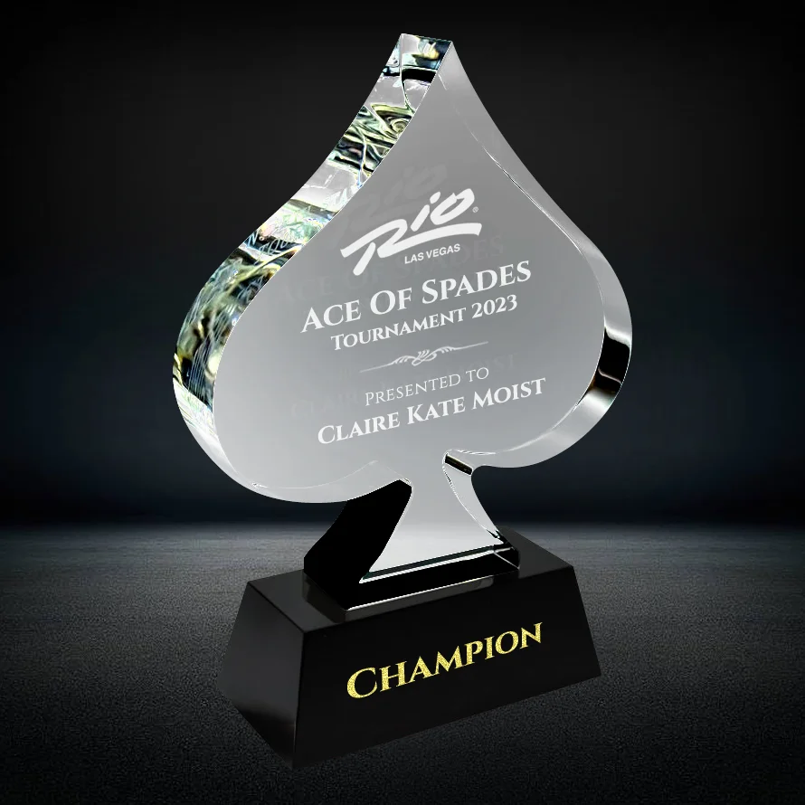 casino crystal poker spade award