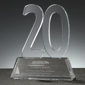 optical crystal 20 year anniversary award