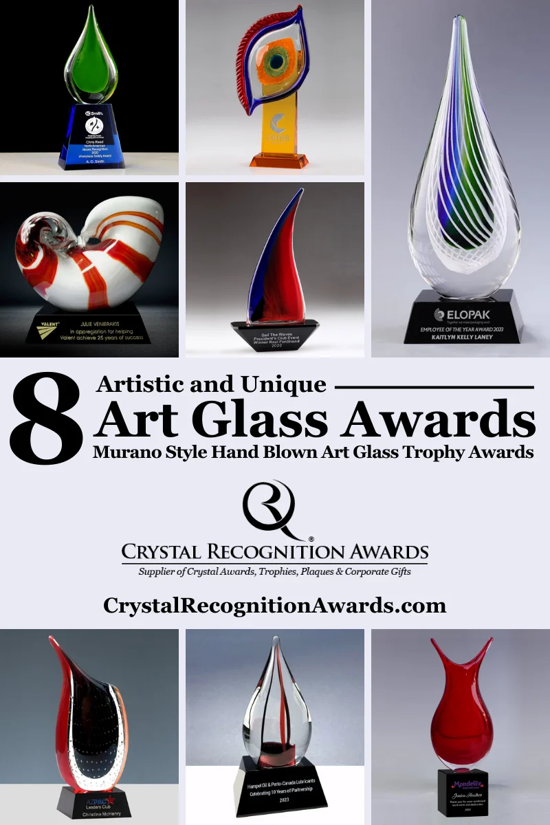 hand blown art glass awards