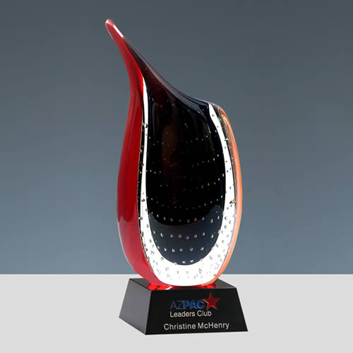 teardrop vase art glass award
