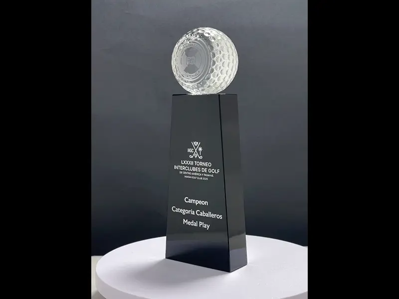 Optical Crystal Golf Trophy