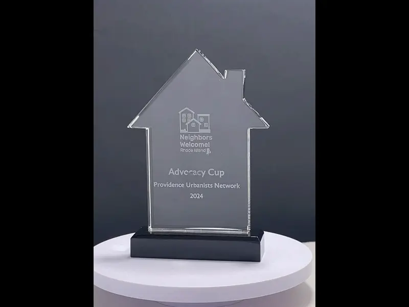 Crystal House Shaped Award