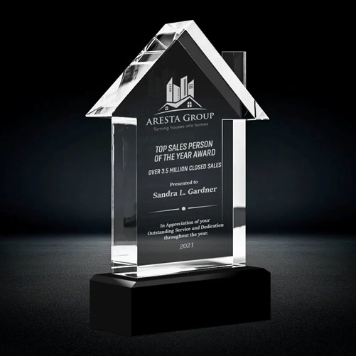 property house crystal trophy