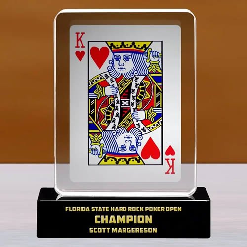 crystal casino playing card award