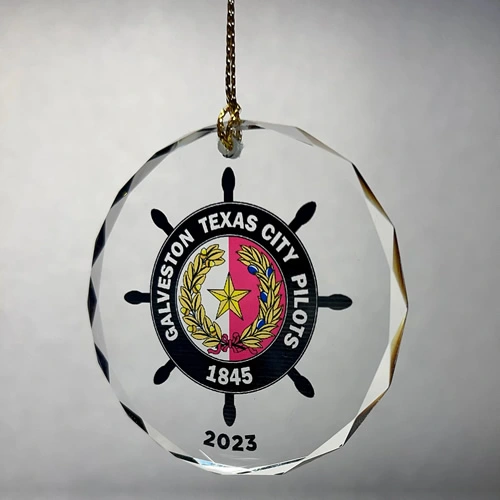 full color logo crystal ornament